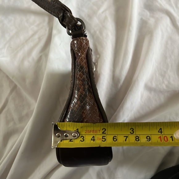 Donald J Pliner Vintage Brown Snake Skin Purse - Picture 7 of 10